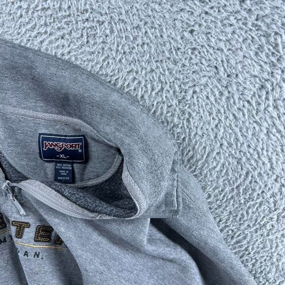 Vintage Western Michigan Sweatshirt Men's Extra Large Gray Spellout Mock 1/4 zip - Picture 14 of 15